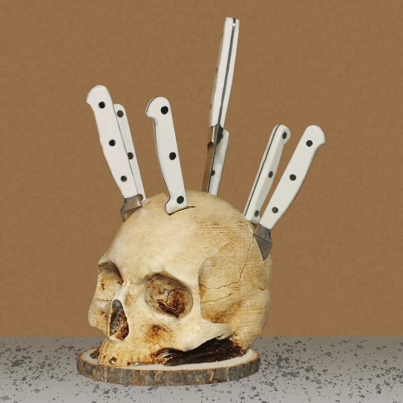🎉 2026 Sale — Over 71,000 Sold!💞 Funny Skull Knife Holder for Kitchen Storage – Spooky & Functional 💀