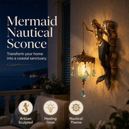 🌊🧜‍♀️Vintage Mermaid Wall Sconce – For Indoor and Outdoor Use🕯️