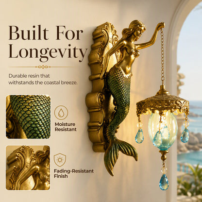 🌊🧜‍♀️Vintage Mermaid Wall Sconce – For Indoor and Outdoor Use🕯️