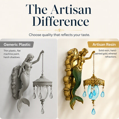 🌊🧜‍♀️Vintage Mermaid Wall Sconce – For Indoor and Outdoor Use🕯️