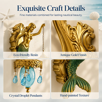 🌊🧜‍♀️Vintage Mermaid Wall Sconce – For Indoor and Outdoor Use🕯️