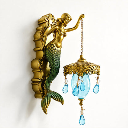 🌊🧜‍♀️Vintage Mermaid Wall Sconce – For Indoor and Outdoor Use🕯️