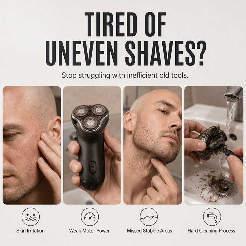 🪒 2026 Sale — Over 24,700 Sold!📟 2‑in‑1 Smart Electric Bald Head Shaver and Beard Trimmer with Digital Display