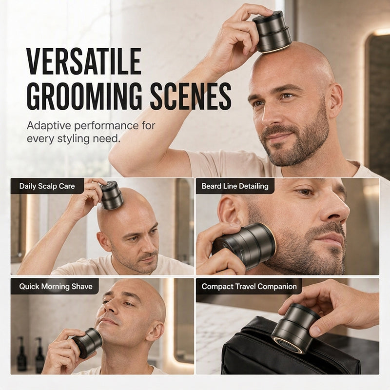 🪒 2026 Sale — Over 24,700 Sold!📟 2‑in‑1 Smart Electric Bald Head Shaver and Beard Trimmer with Digital Display