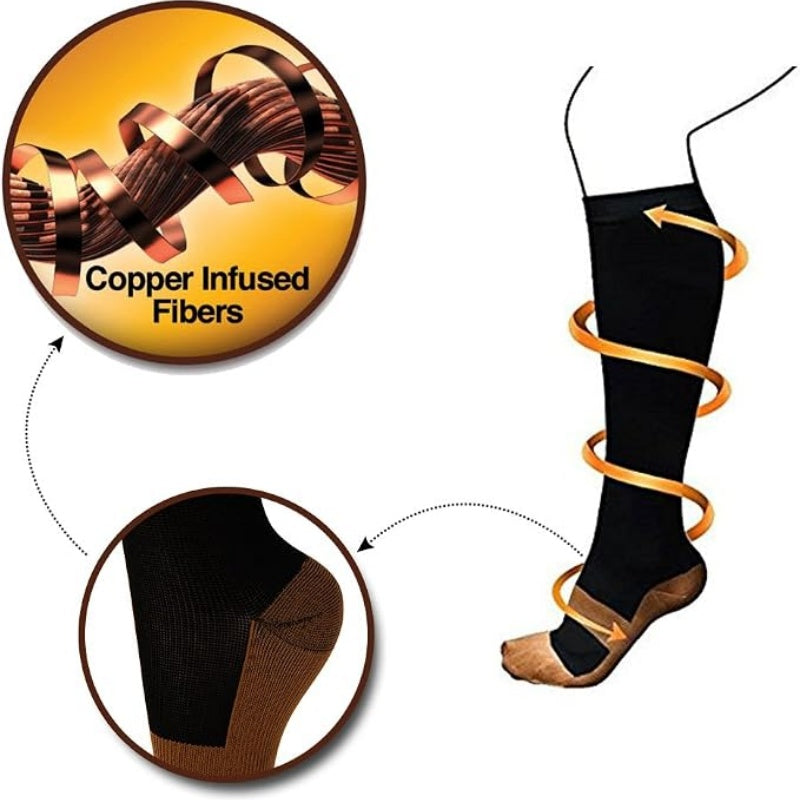🧦 LIMITED‑TIME 50% OFF! ⚡ Unisex Copper‑Infused Graduated Compression Socks – Supportive, Fresh, Multi‑scene ✨