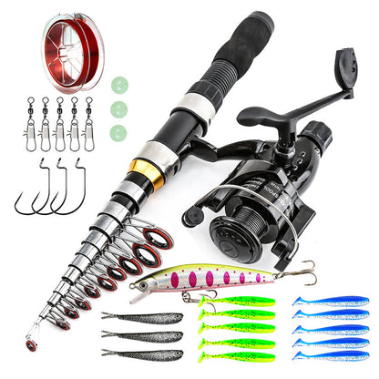 🎣 LIMITED‑TIME 50% OFF! ⚡Complete Travel Fishing Gear Set & Carrying Bag – Telescopic Fiberglass Rod, Full Accessories ✨