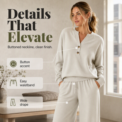 💖Lightweight top and wide-leg pants