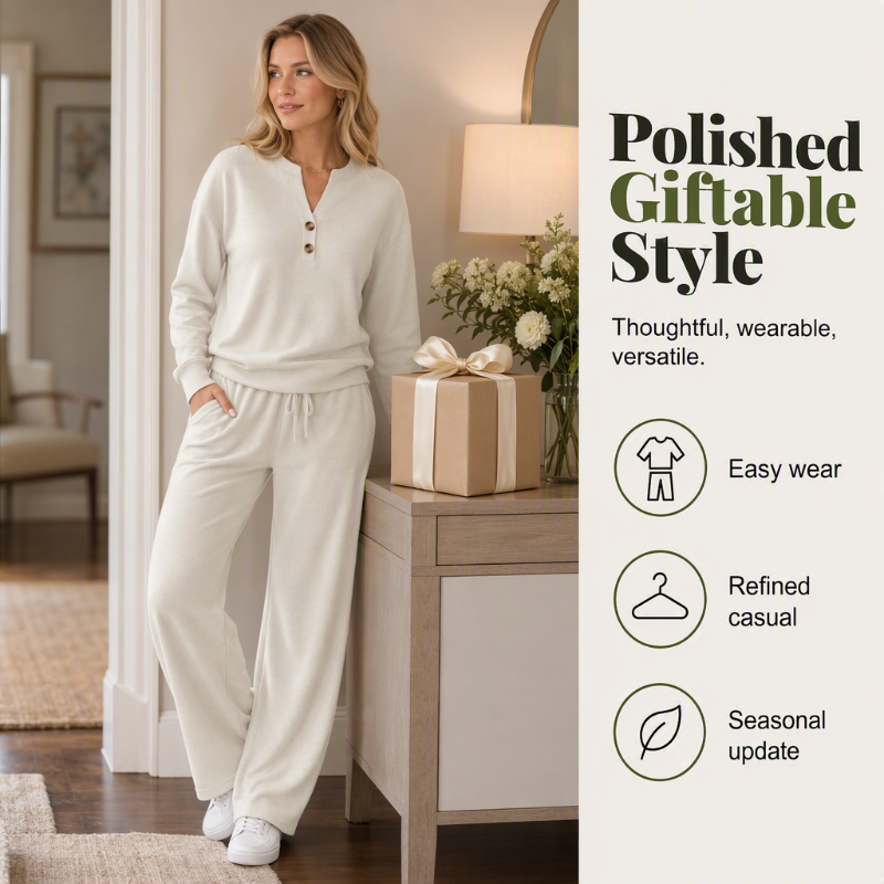 💖Lightweight top and wide-leg pants