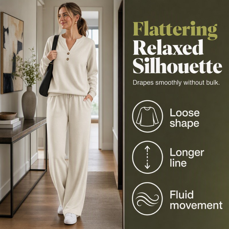 💖Lightweight top and wide-leg pants