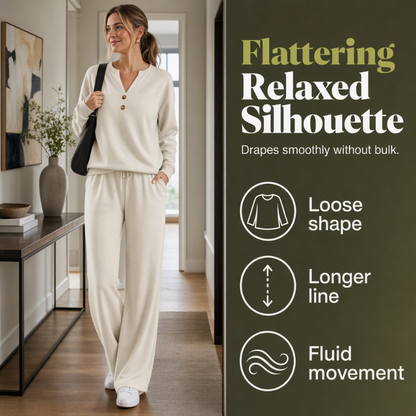 💖Lightweight top and wide-leg pants