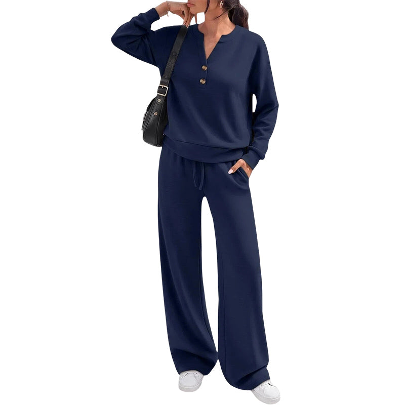 💖Lightweight top and wide-leg pants