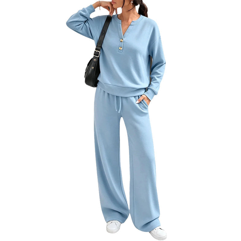 💖Lightweight top and wide-leg pants