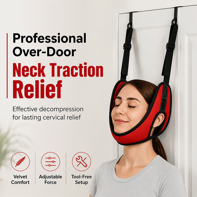🧘 LIMITED‑TIME 50% OFF! 💆 Over Door Cervical Traction Device for Neck Pain Relief – Easy Setup, Gentle Relief, Home‑Friendly ✨