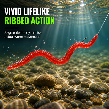 🎣 LIMITED-TIME 50% OFF! ✨ Simulation Earthworm Soft Fishing Lures – Scented, Lifelike, Durable 🌊