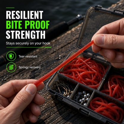 🎣 LIMITED-TIME 50% OFF! ✨ Simulation Earthworm Soft Fishing Lures – Scented, Lifelike, Durable 🌊