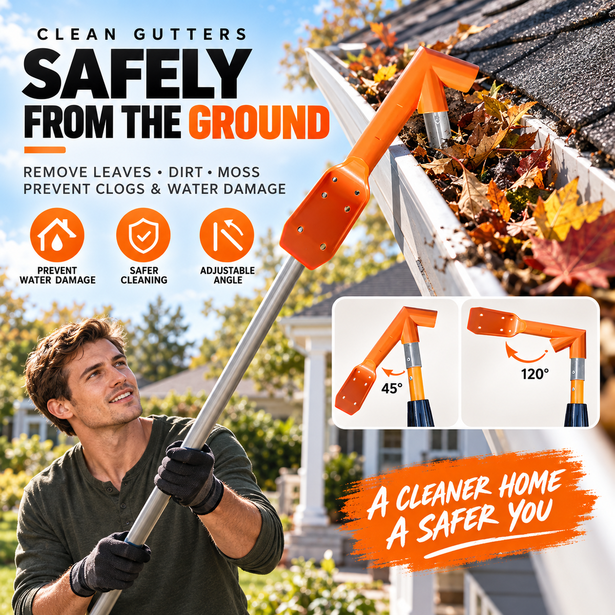 ✨🌧️ Adjustable Gutter Cleaning Tool