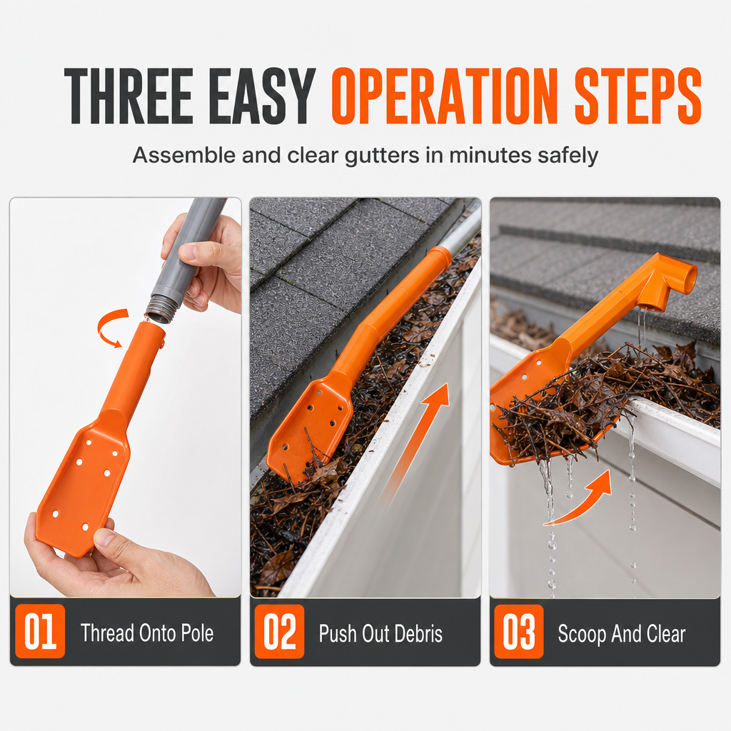 ✨🌧️ Adjustable Gutter Cleaning Tool