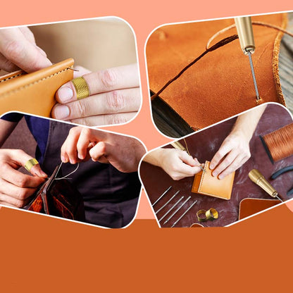 🪡 LIMITED-TIME 50% OFF! ✨ Leather Sewing Awl Kit with Waxed Thread – Interchangeable Needles, 6 Pcs 🧵