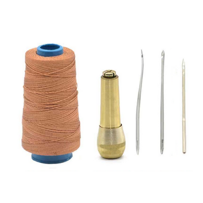 🪡 LIMITED-TIME 50% OFF! ✨ Leather Sewing Awl Kit with Waxed Thread – Interchangeable Needles, 6 Pcs 🧵